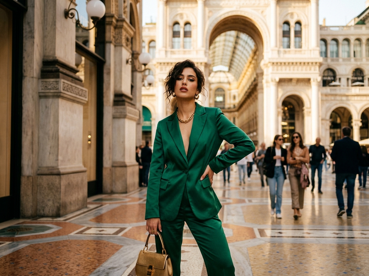 Milán: Calles de Lujo y Mármol para moda editorial